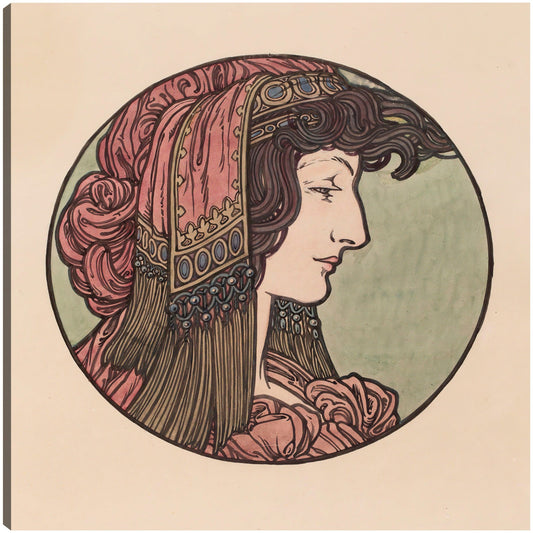 Vidriera para la fachada de la boutique Fouquet V - Alphonse Mucha