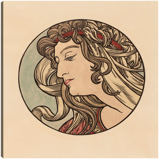 Vidriera para la fachada de la boutique Fouquet VI - Alphonse Mucha