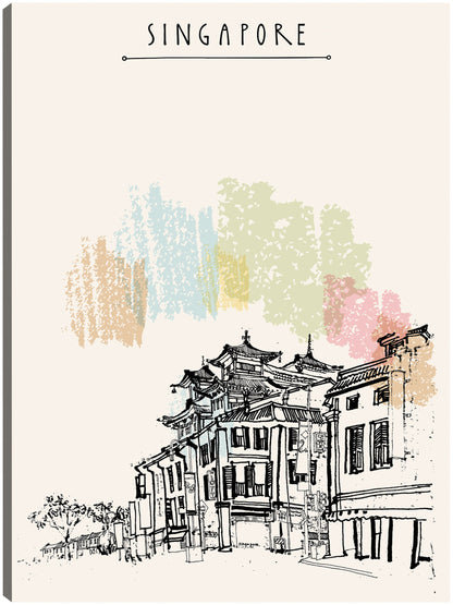 Bosquejo del barrio chino de Singapur - DP Gallery