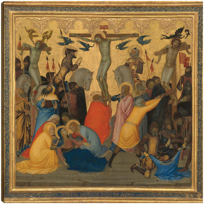 Escenas de la Pasión de Cristo: La Crucifixión [panel central], década de 1380 - Andrea Vanni