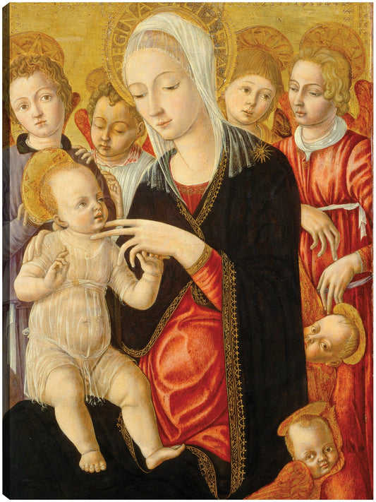 Virgen y el Niño con ángeles y querubines, c. 1460/1465 - Matteo di Giovanni