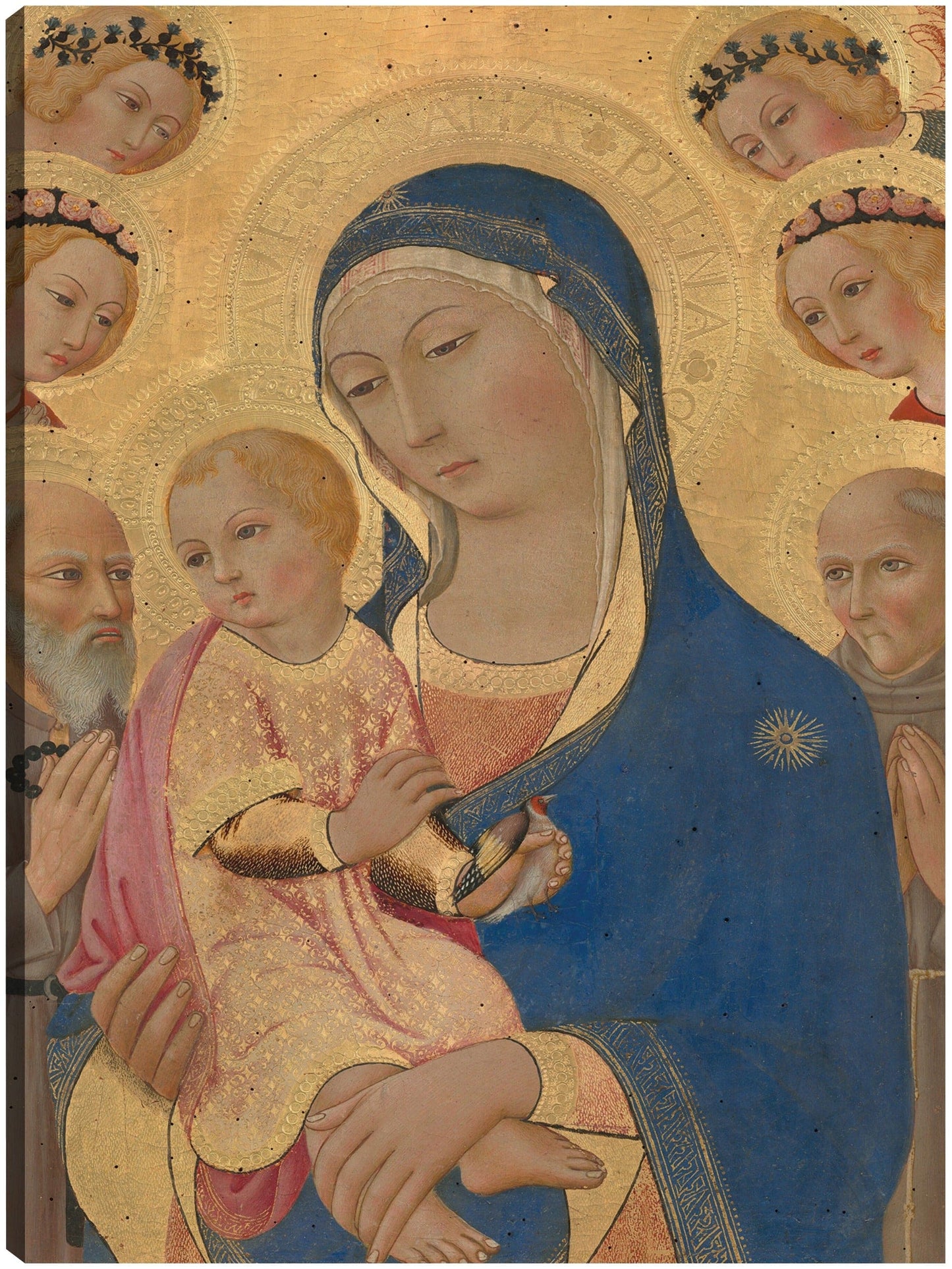 La Virgen y el Niño con San Jerónimo, San Bernardino y ángeles, c. 1460/1470 - Sano di Pietro
