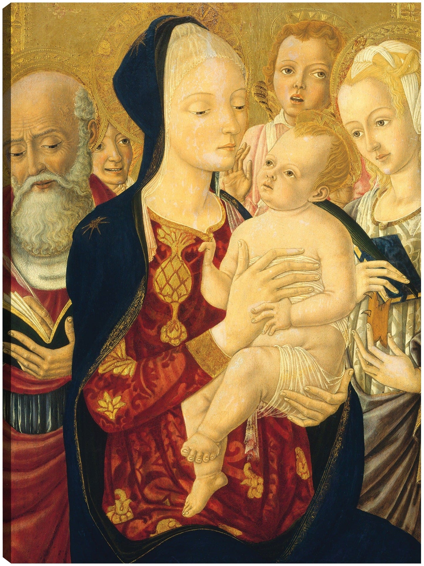 La Virgen y el Niño con San Jerónimo, Santa Catalina de Alejandría y ángeles, c. 1465/1470 - Matteo di Giovanni