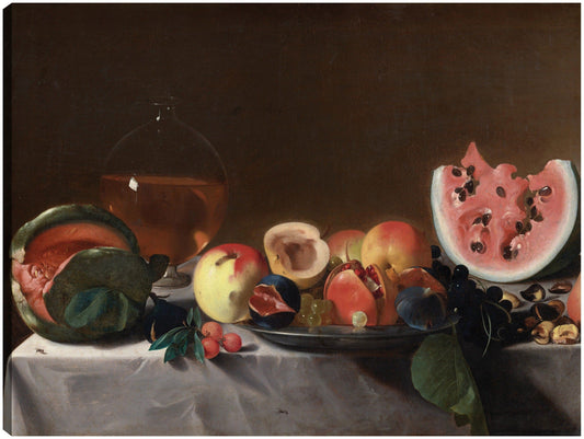 Naturaleza muerta con fruta y garrafa, c. 1610/1620 - Pensionante del Saraceni