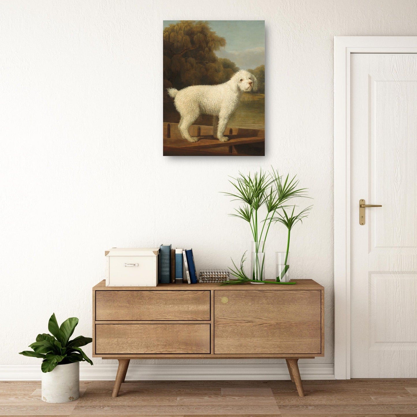 Caniche blanco en una batea, c. 1780 - George Stubbs