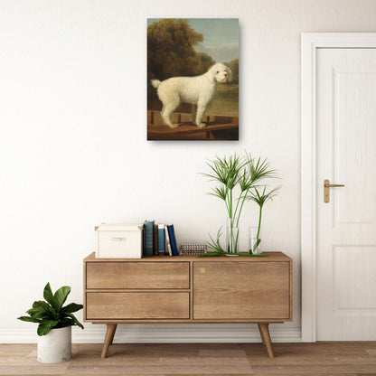 Caniche blanco en una batea, c. 1780 - George Stubbs