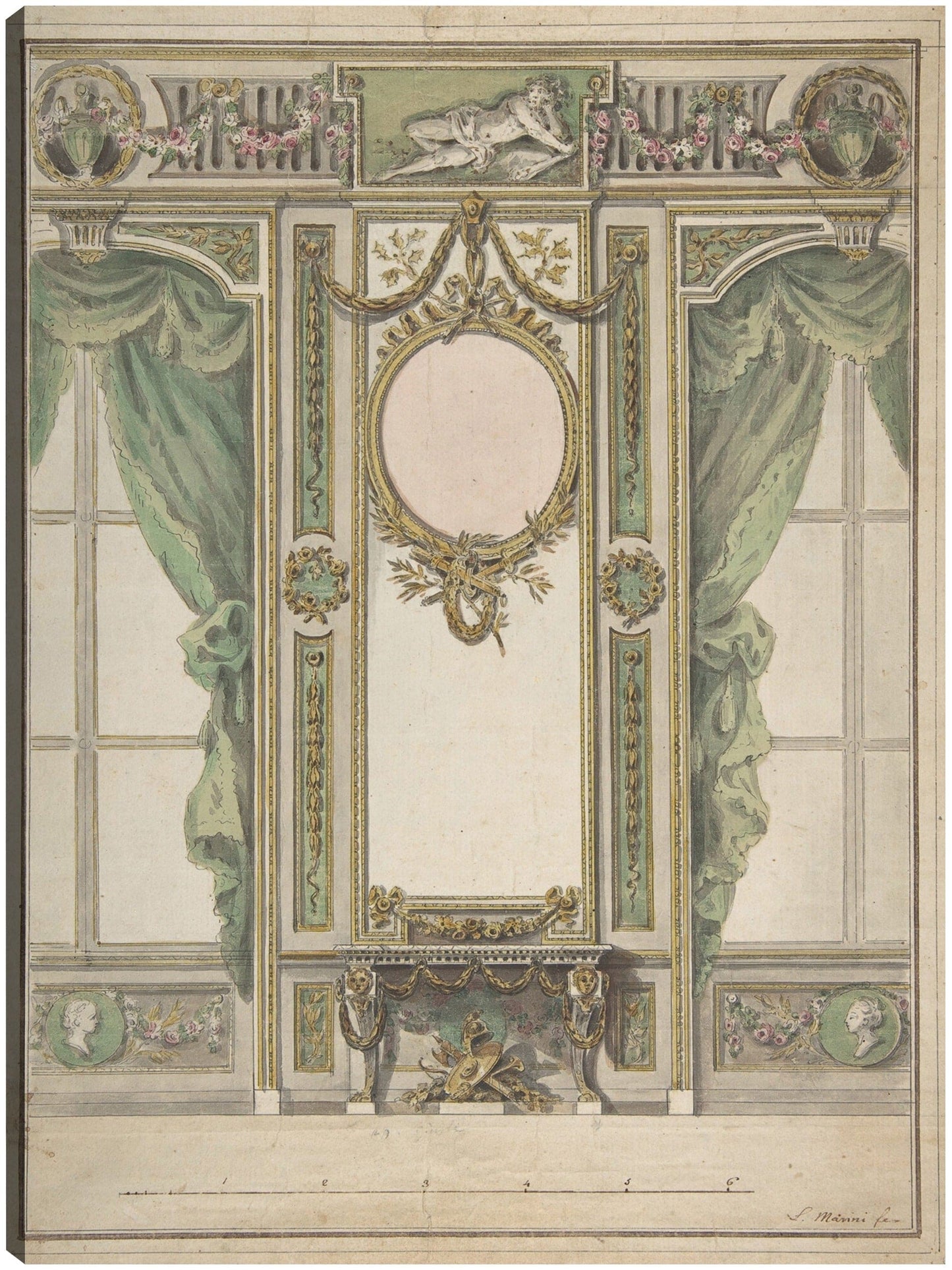 Diseño del interior de un palacio (1730-1797) - Workshop of Leonardo Marini
