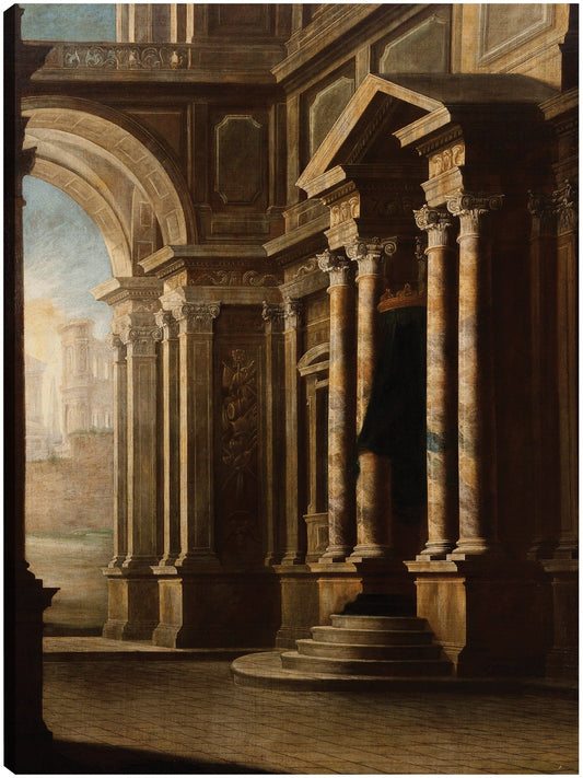 Vista del interior de un edificio. - Leonardo Coccorante