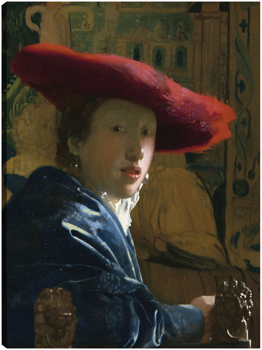 La chica del sombrero rojo (c. 1665-1666) - Johannes Vermeer