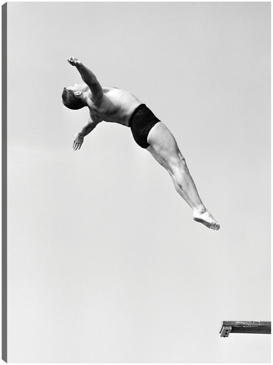 Hombre de buceo al revés - Vintage Images