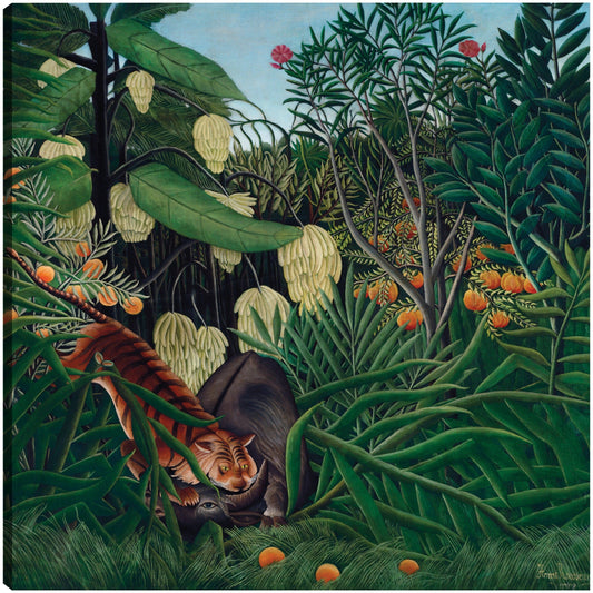 Lucha entre un tigre y un búfalo (1908) - Henri Rousseau