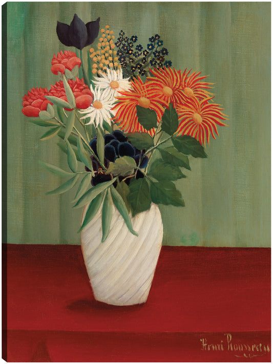 Ramo de flores con ásteres chinos y tokios (1910) - Henri Rousseau