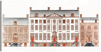Casas del canal de Amsterdam en el Herengracht 471-477 - Johan Teyler