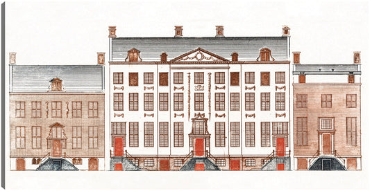 Casas del canal de Amsterdam en el Herengracht 471-477 - Johan Teyler