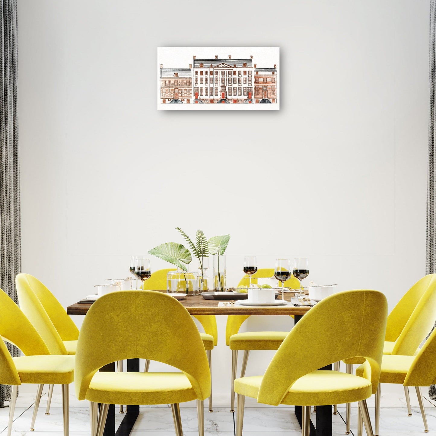 Casas del canal de Amsterdam en el Herengracht 471-477 - Johan Teyler