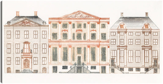 Casas del canal de Amsterdam en el Herengracht - Johan Teyler
