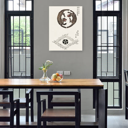 Grabado en madera original japonés vintage -tigres (1860-1869) - Taguchi Tomoki