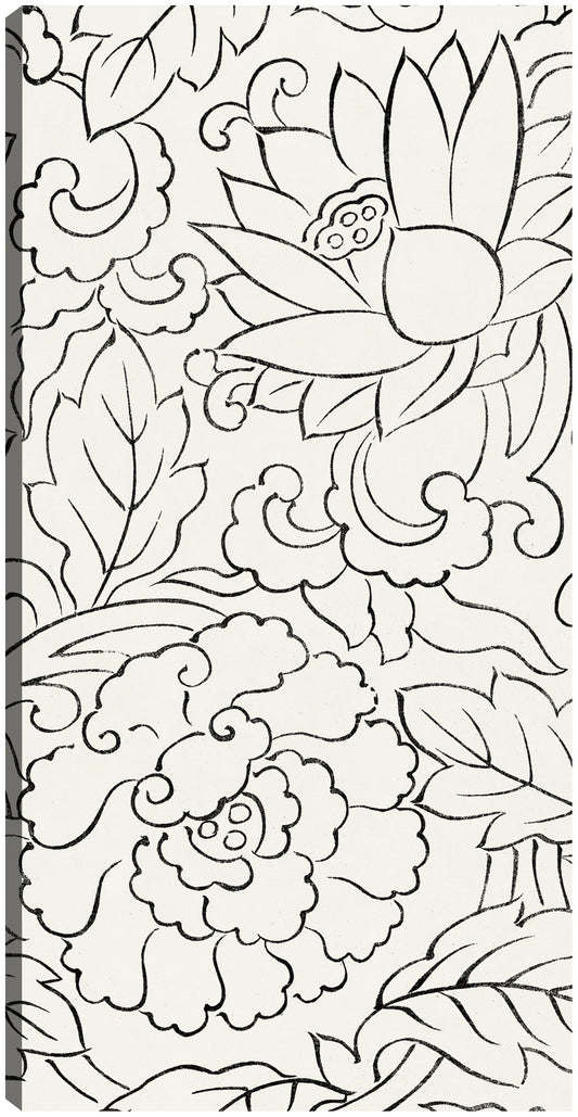 Grabado en madera original vintage japonés -flores (1860-1869) - Taguchi Tomoki