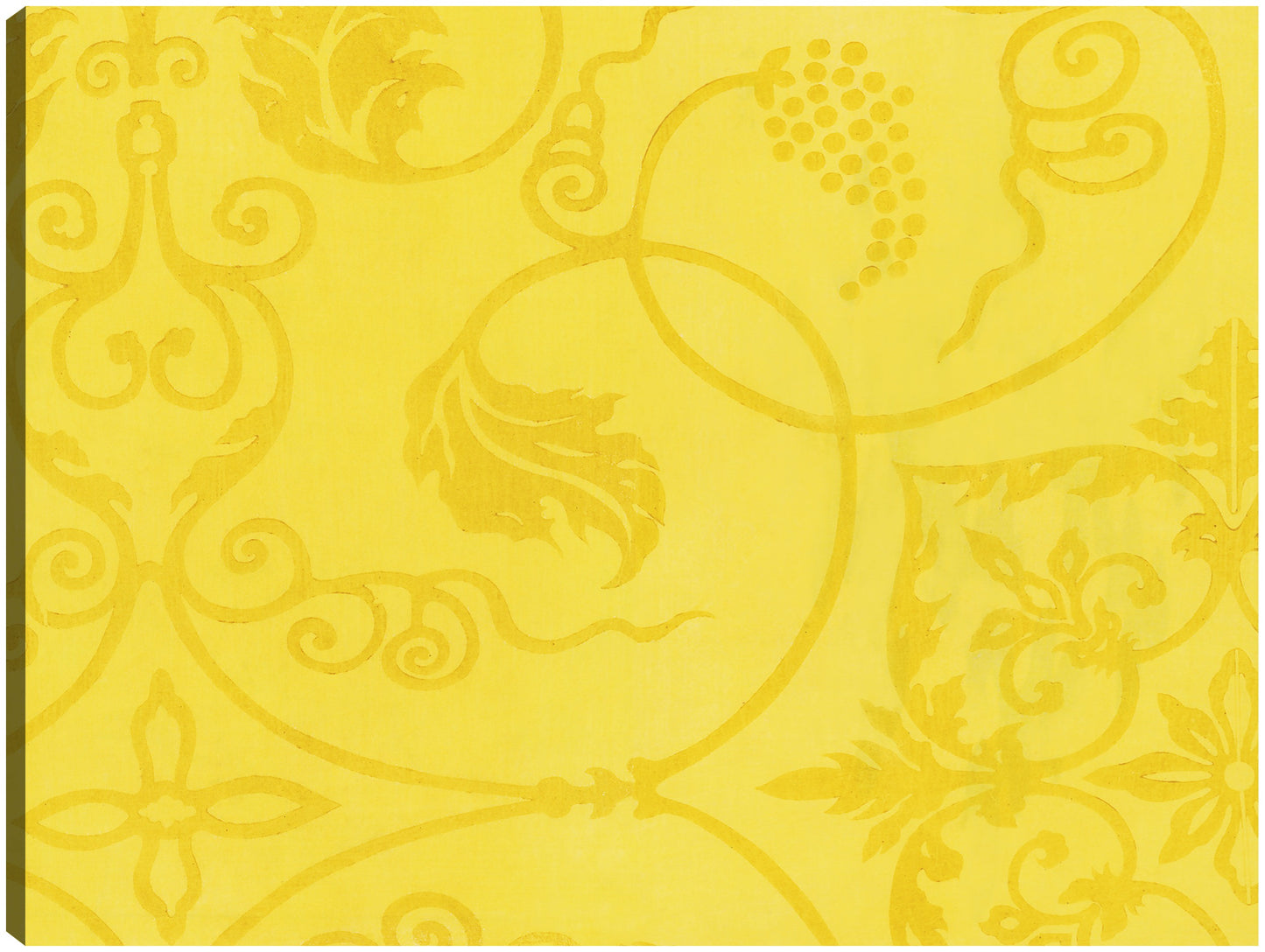 Grabado en madera original vintage japonés -amarillo - Taguchi Tomoki