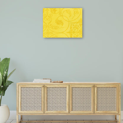 Grabado en madera original vintage japonés -amarillo - Taguchi Tomoki