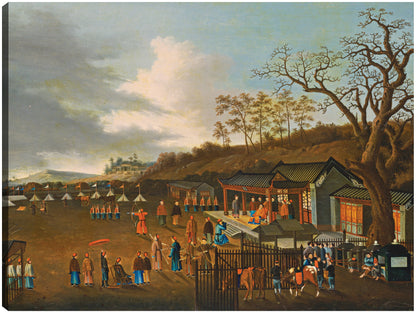 Concurso de tiro con arco, del siglo XIX. - Chinese Qing Dynasty