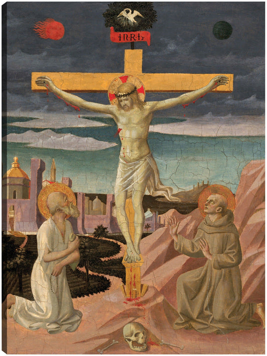 La Crucifixión con San Jerónimo y San Francisco, c. 1445/1450 - Pesellino