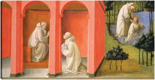 San Benito ordena a San Mauro rescatar a San Plácido - Fra Filippo Lippi