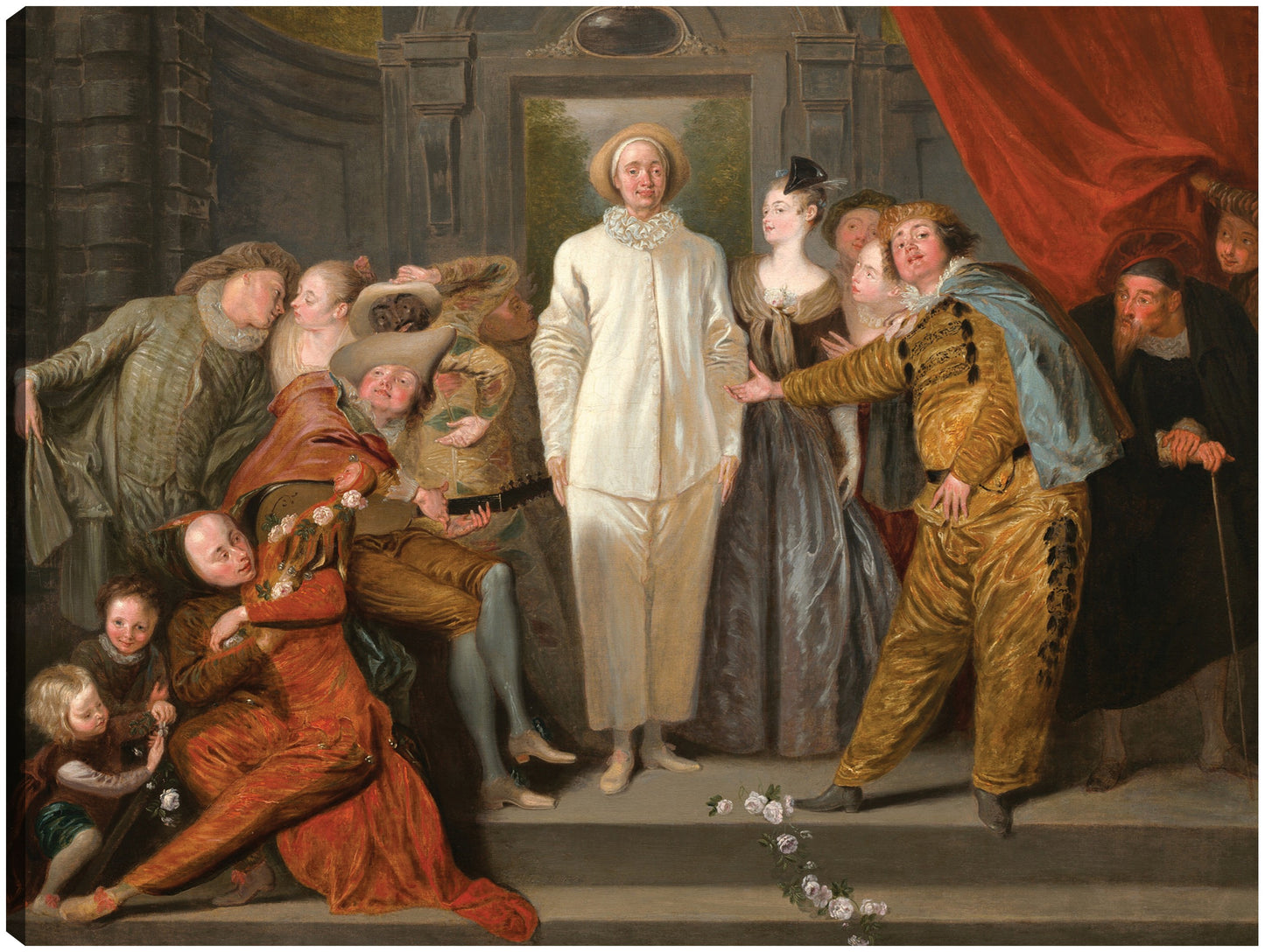 Los comediantes italianos - Antoine Watteau