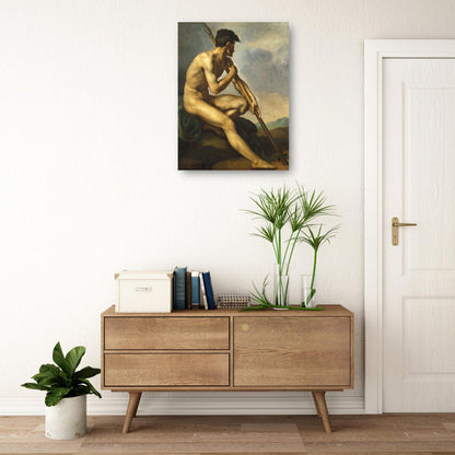 Guerrero desnudo con lanza c. 1816 - Théodore Gericault