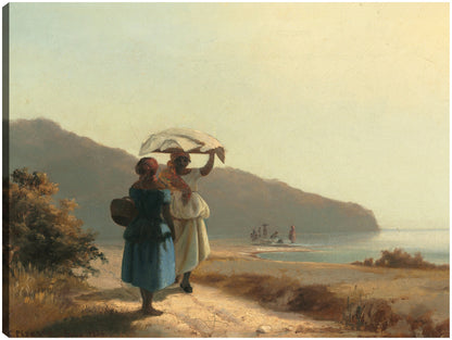 Dos mujeres conversando junto al mar, Santo Tomás 1856 - Camille Pissarro