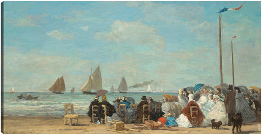 Escena de playa en Trouville - Eugène Boudin