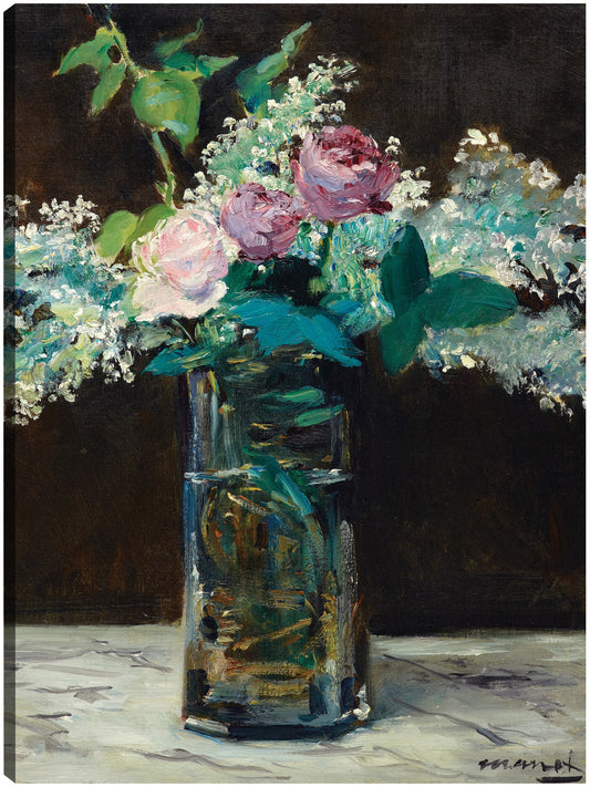 Jarrón de lilas y rosas blancas (1883) - Edouard Manet