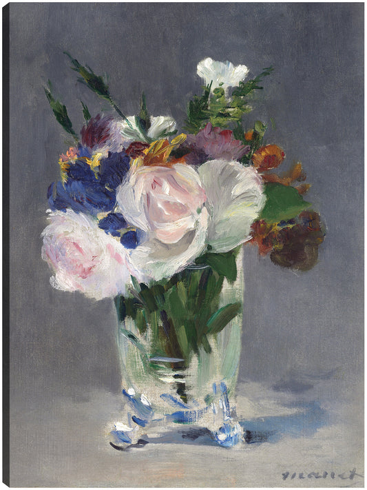 Flores en un jarrón de cristal (c. 1882) - Edouard Manet