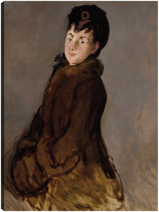 Retrato de Isabelle Lemonnier con manguito (alrededor de 1879-80) - Edouard Manet
