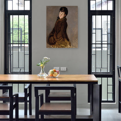 Retrato de Isabelle Lemonnier con manguito (alrededor de 1879-80) - Edouard Manet