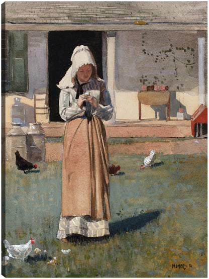 Un pollo enfermo (1874) - Winslow Homer