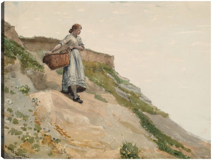 Niña cargando una cesta (1882) - Winslow Homer