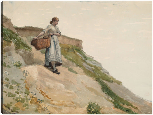 Niña cargando una cesta (1882) - Winslow Homer