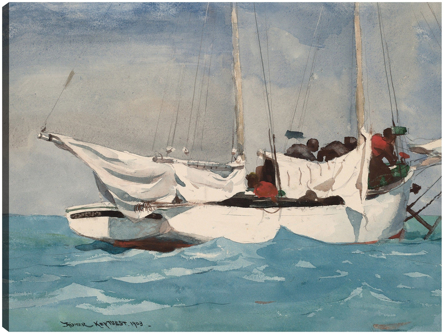 Key West, acarreando anclas (1903) - Winslow Homer