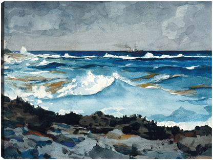 Costa y surf, Nassau (1899) - Winslow Homer