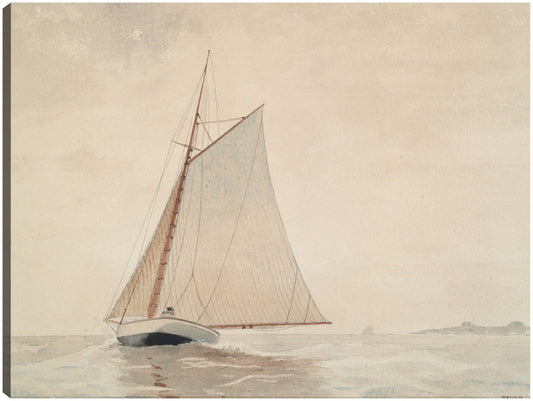 Navegando frente a Gloucester (hacia 1880) - Winslow Homer