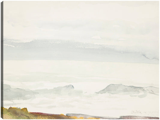 Océano visto desde un acantilado, Prout&#39;s Neck, Maine (1894) - Winslow Homer