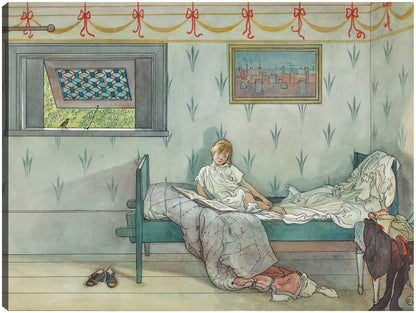 Cock-a-doodle-do, son las siete en point - Carl Larsson