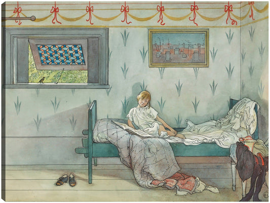 Cock-a-doodle-do, son las siete en point - Carl Larsson