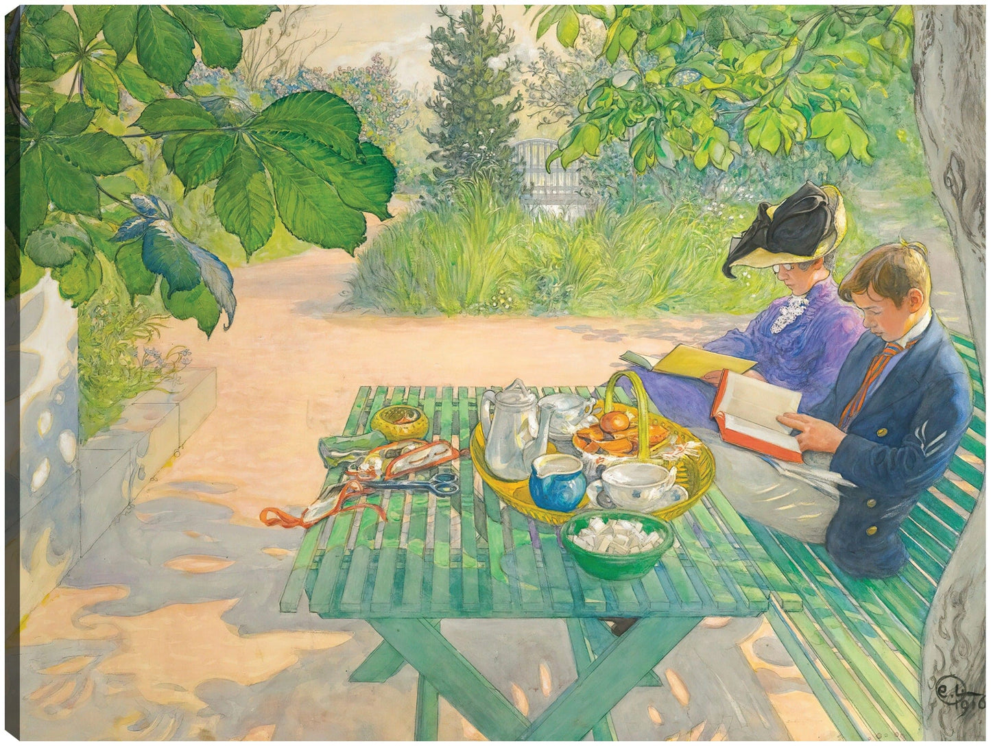 Lectura navideña (1916) - Carl Larsson