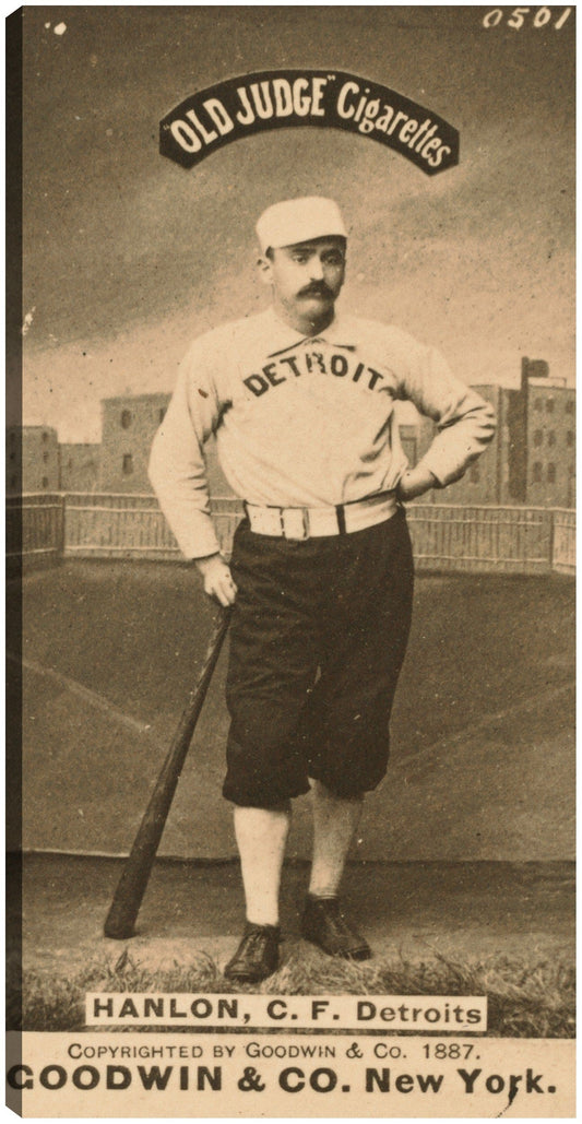 Ned Hanlon, Detroit Wolverines, retrato de tarjeta de béisbol - Library of Congress
