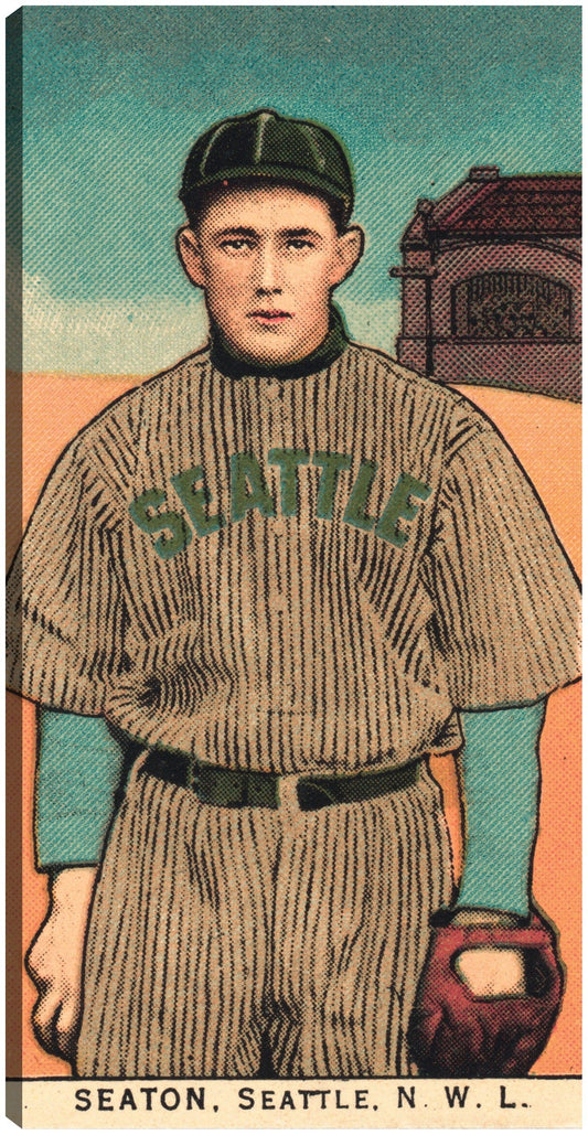 Seaton, equipo de Seattle, revisión de tarjetas de fútbol - Library of Congress
