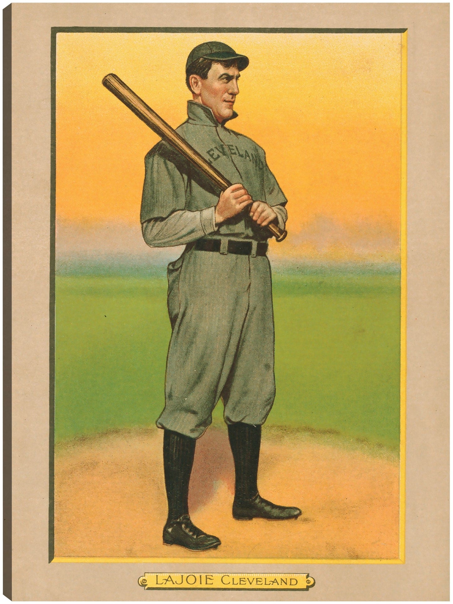 Nap Lajoie, Cleveland Naps, retrato de tarjeta de béisbol - Library of Congress