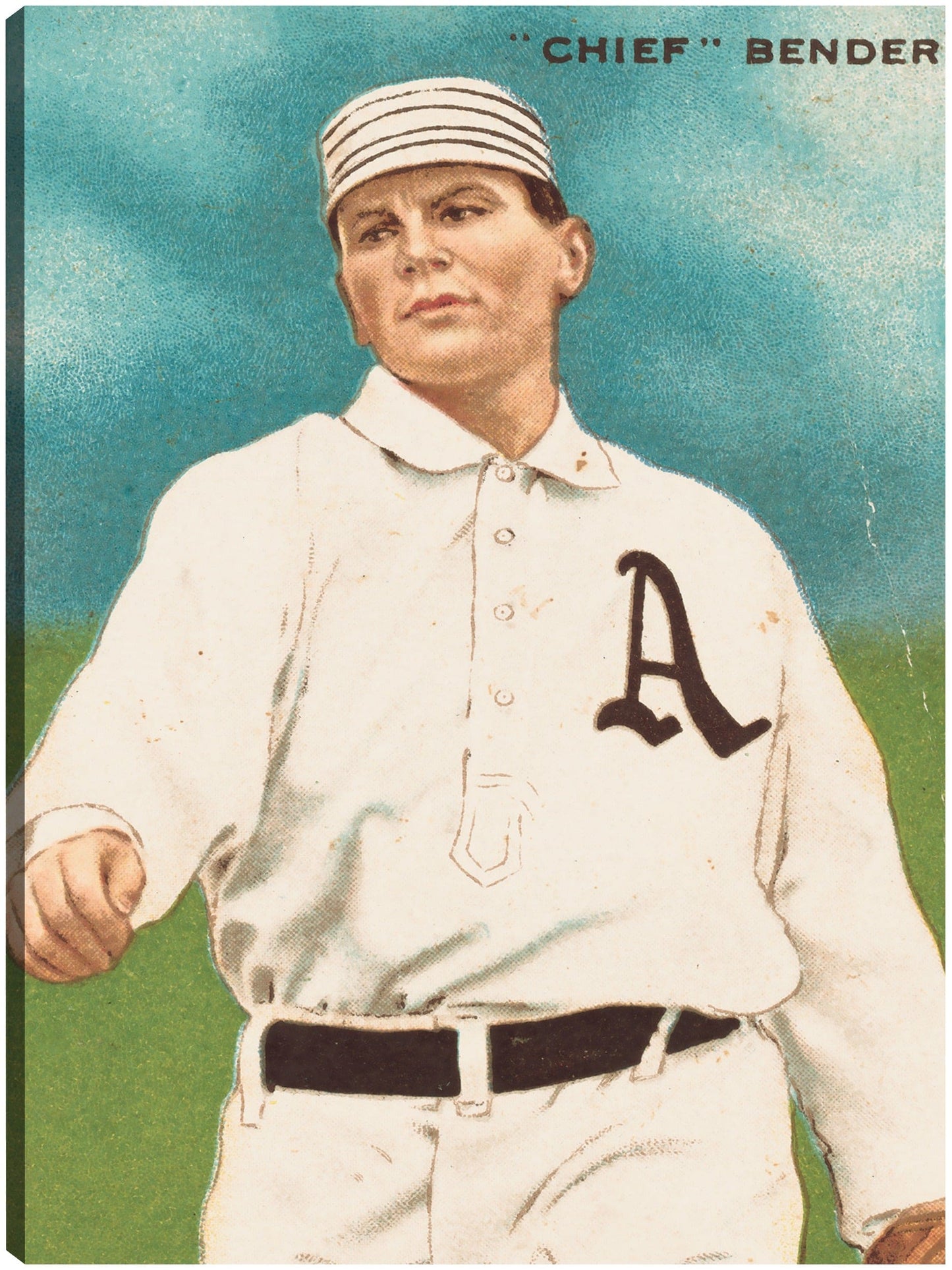 Chief Bender, Philadelphia Athletics, retrato de tarjeta de fútbol - Library of Congress