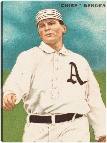 Chief Bender, Philadelphia Athletics, retrato de tarjeta de fútbol - Library of Congress